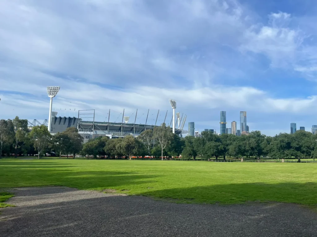 Melbourne Cricket Ground (MCG) viewed from Yarra Park, minutes from Complete Physio Richmond